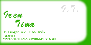 iren tima business card